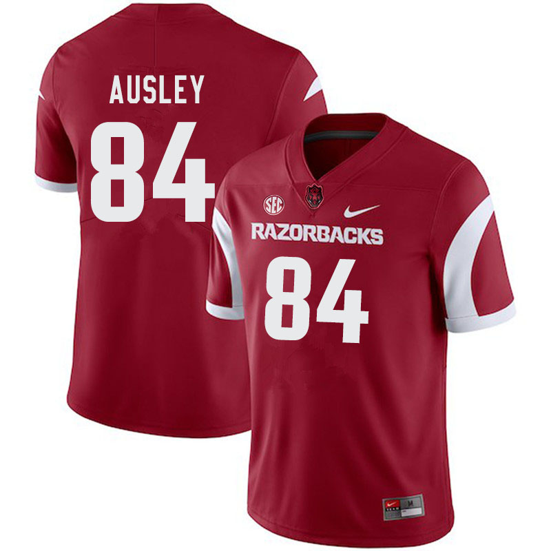 Men #84 Peyton Ausley Arkansas Razorbacks College Football Jerseys-Cardinal